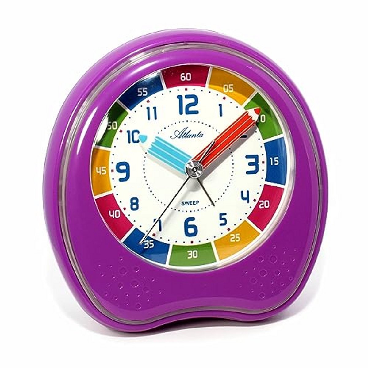 Kinderwekker zonder tikken lila voor meisjes