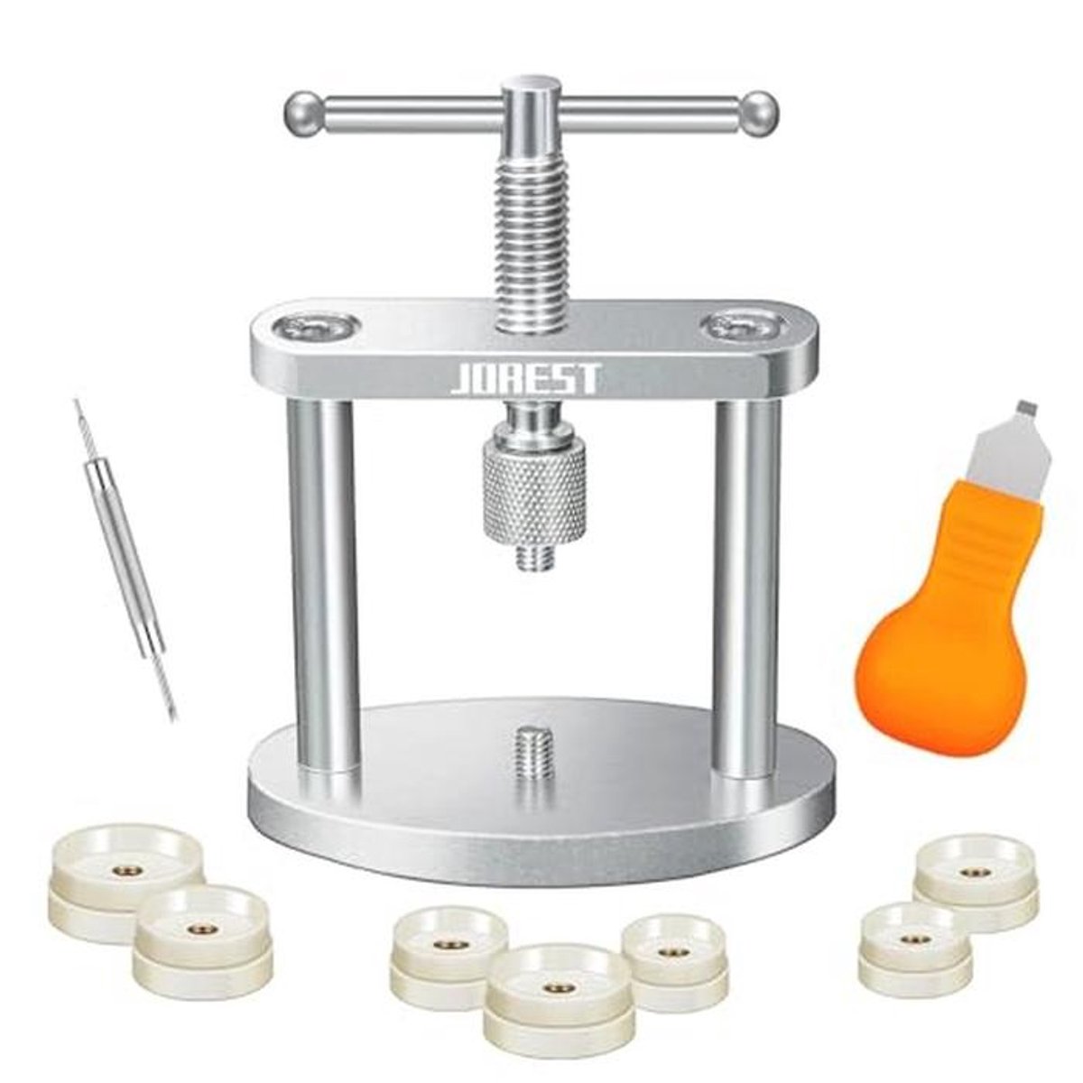 Horlogepersset voor horlogereparatie en batterijwissel