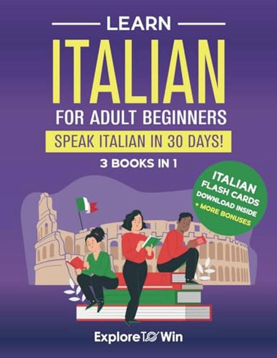 Italiaans Leren voor Volwassen Beginners: 3-in-1 Set voor Snel en Gemakkelijk Leren