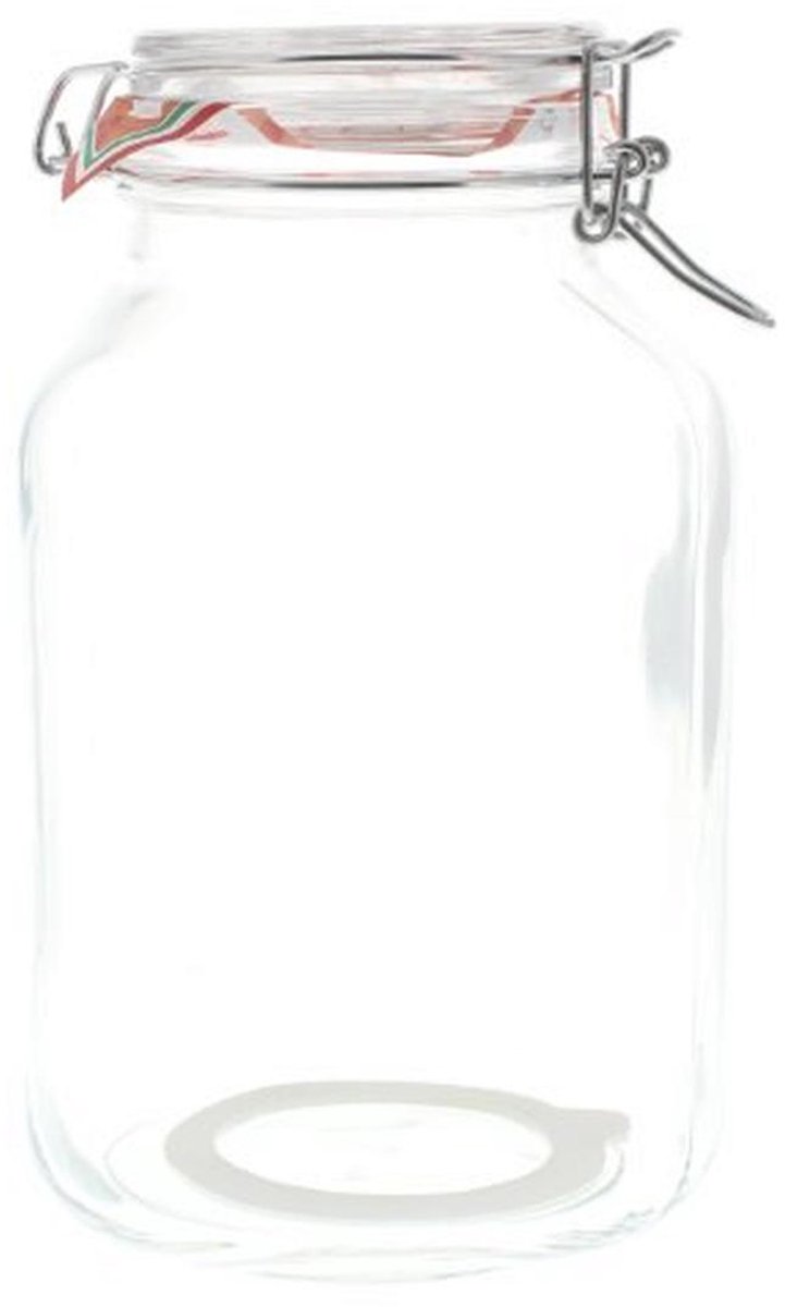 Voorraaddoos glas 3 liter - Decoratieve weckpot voor inmaken van levensmiddelen