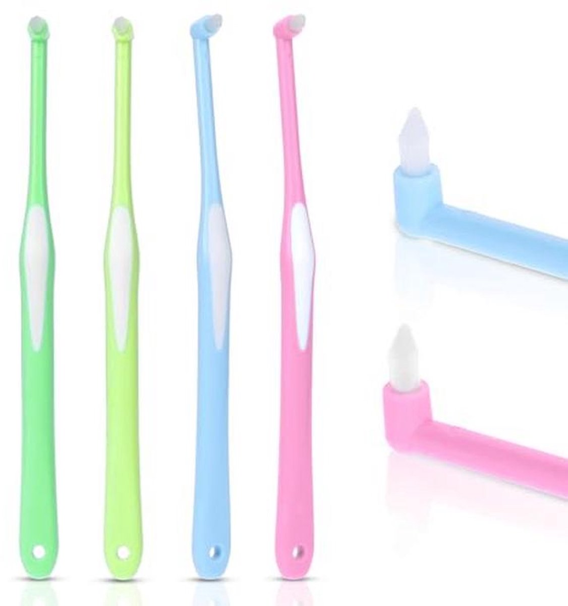 4 Stuks Tuft Tandenborstel voor Orthodontische Beugels - Compacte Interdentale Reiniging