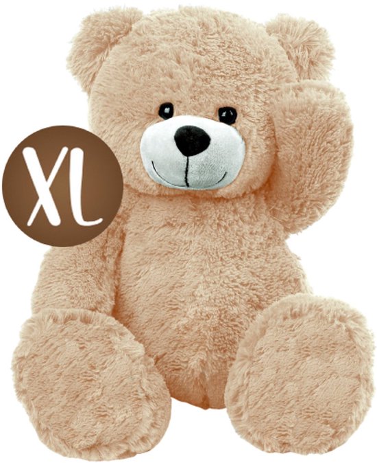 Teddybeer Bart (Licht Bruin) Pluche Knuffel Knuffelbeer 50 cm - speelgoed knuffels voor kinderen jongens meisjes - beer bear brown xxl - valentijn valentijnsdag valentijnscadeau kado voor hem haar - grote teddy beer
