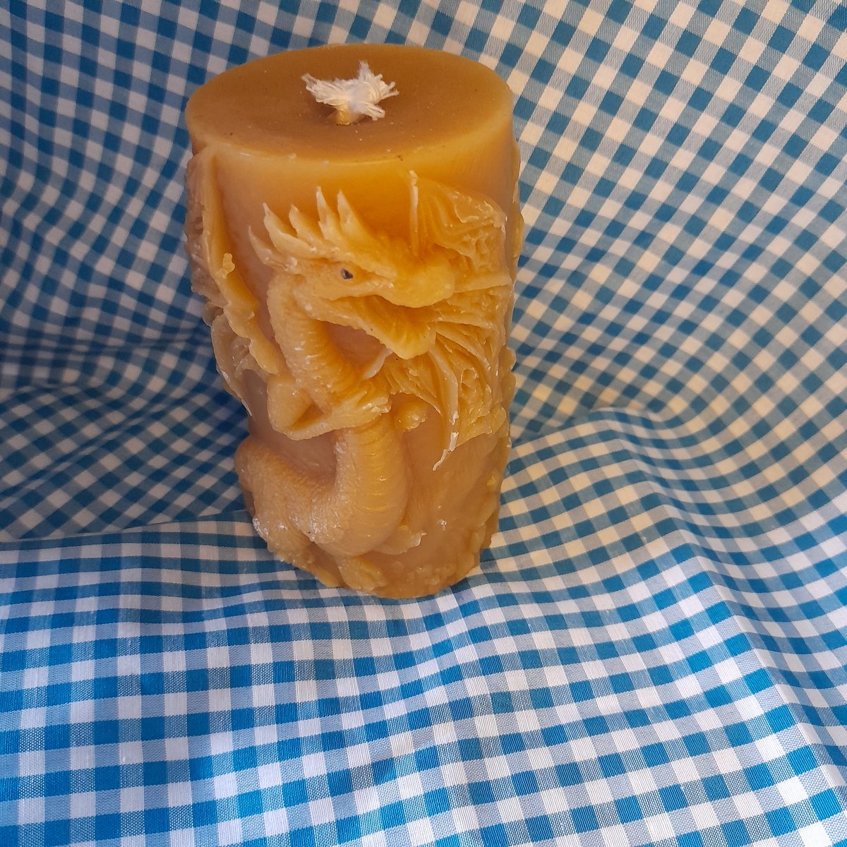 Bijenwas stompkaars, draak