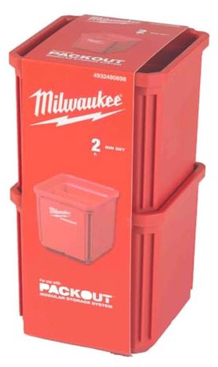 Draagbare Opbergcontainers 10 x 10 cm - 2 Stuks