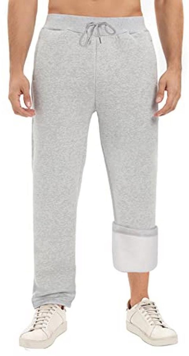Fleece Trainingsbroek voor Heren met Rechte Pasvorm en Elastische Taille