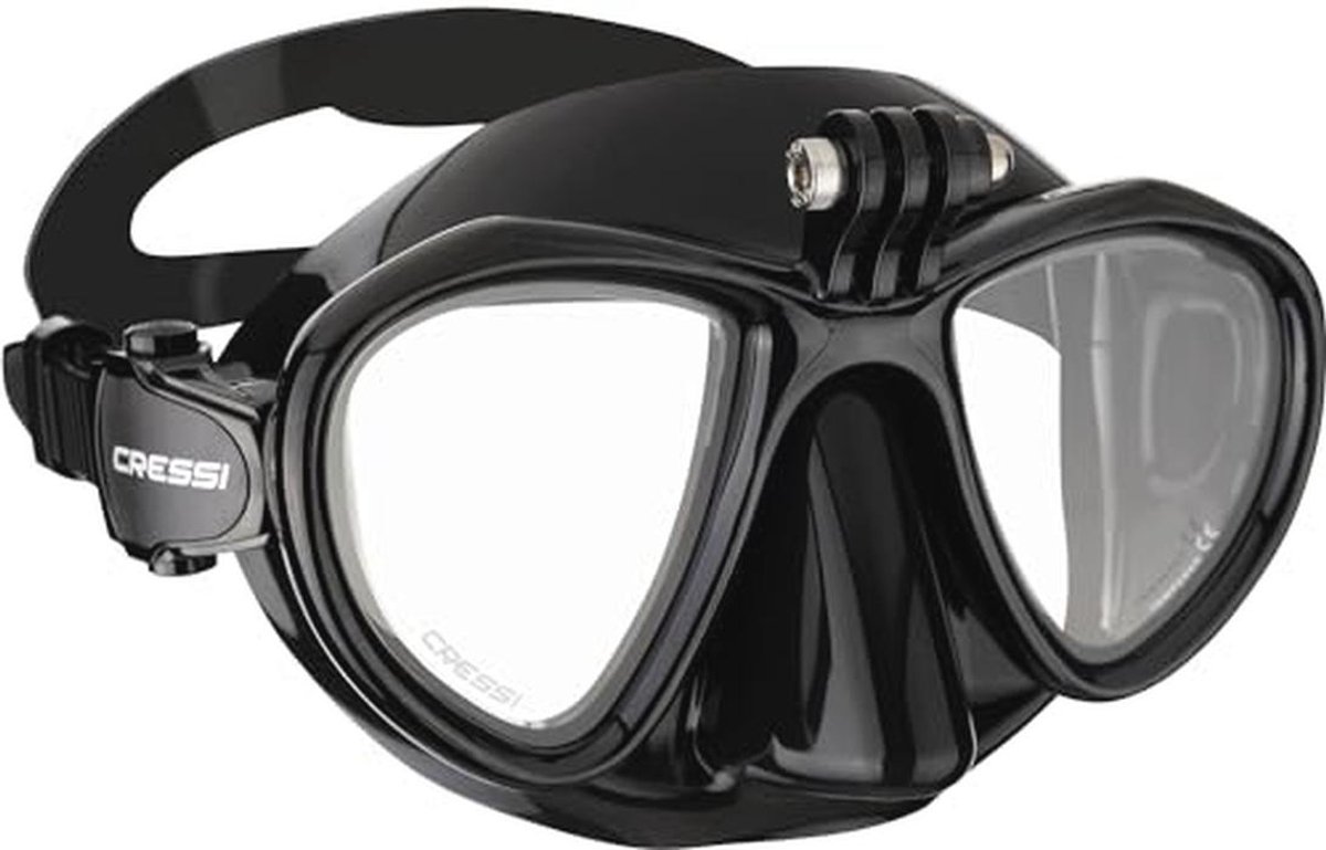 Unisex duikmasker met Action Cam-houder en verminderd volume