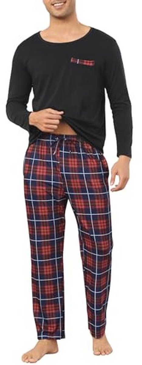 Comfortabele Heren Pyjama Set - Lange Mouwen en Lange Broek S-XXL