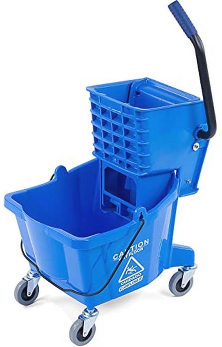 Dweilemmer met zijcentrifuge - 26 liter - Blauw