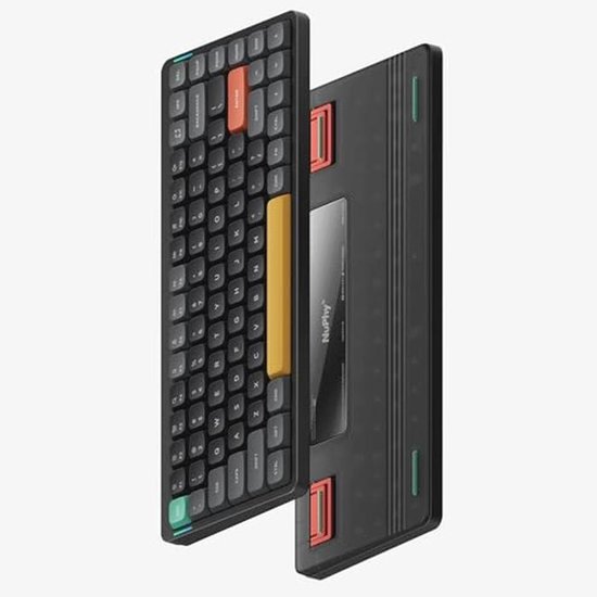 Nuphy Air96 V2 Mechanisch Toetsenbord – 96%, QMK/VIA, Bluetooth/2.4G/wired, Lunar Gray Red