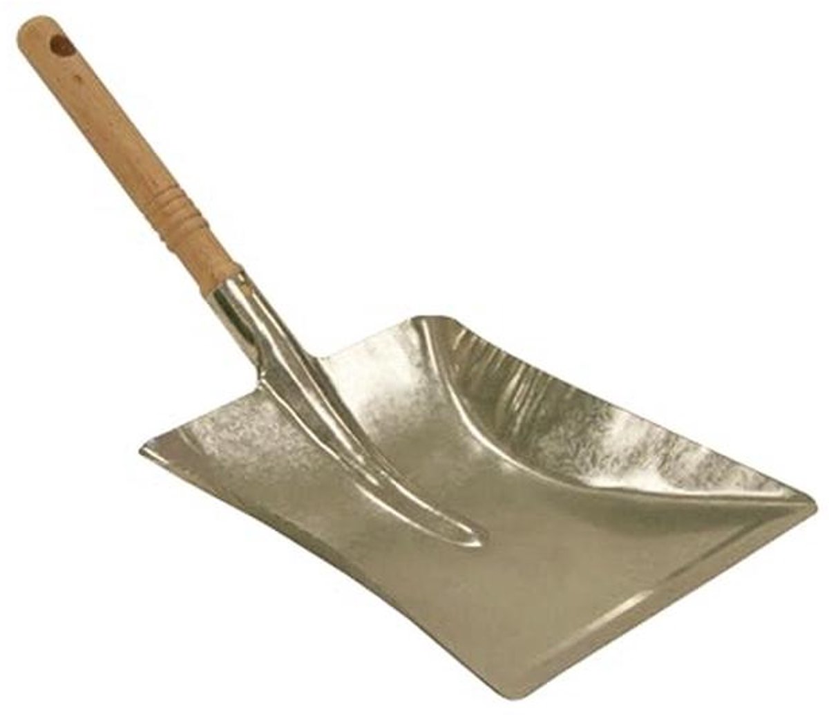 Flam stoffer en blik met houten steel en haardschop