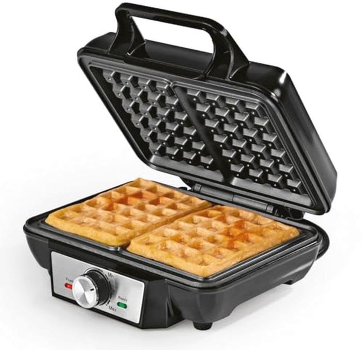 Wafelijzer voor Belgische wafels - 1000 watt - Antiaanbaklaag - Traploos instelbaar