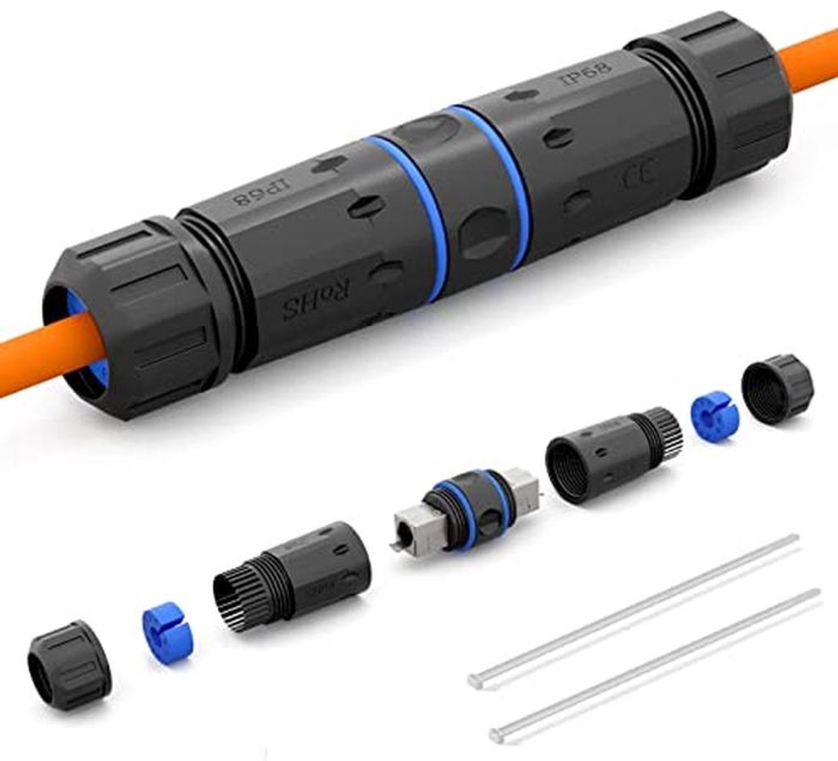 CAT.7 Outdoor Netwerkkabel Connector IP68 Waterdicht voor Ethernet