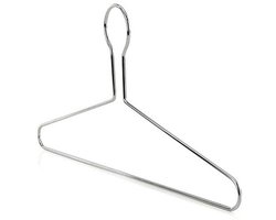Hangerworld 10 kleerhangers, 43 cm, diefstalbeveiliging, van dik en robuust metaal, met broekstang voor hotelkleding