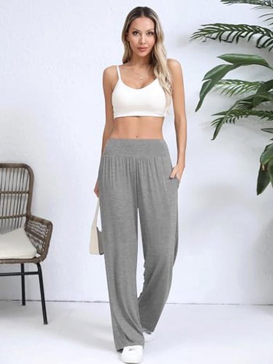 Dames Yoga Broeken, Joggingbroeken, Sportbroeken, Casual Broeken met Hoog Taille en Wijde Pijpen — afbeelding 5