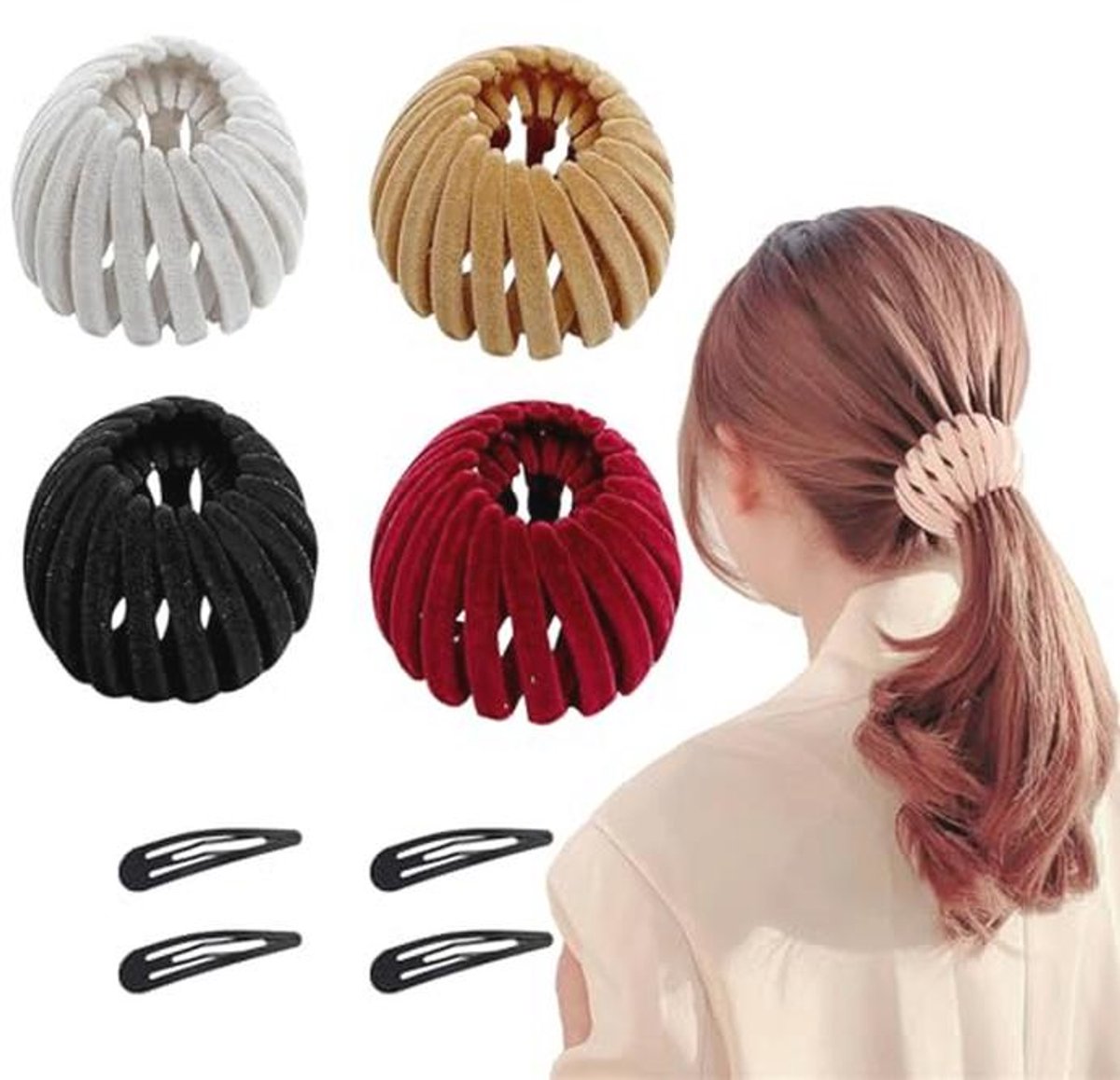 Vogelnest Haarspelden Set van 8 - Vintage Haaraccessoires voor Dames en Meisjes