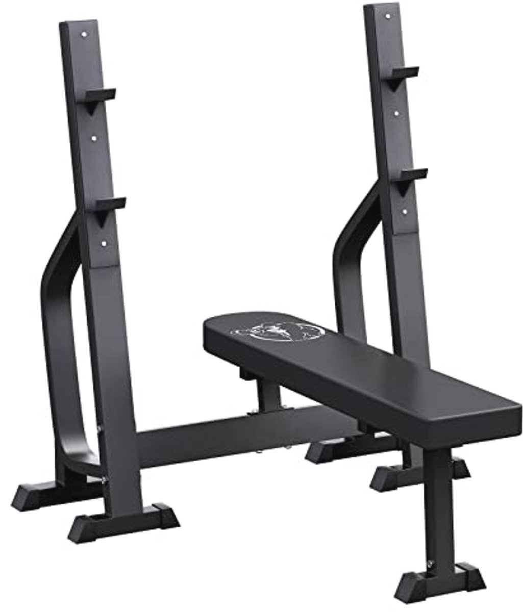 Vlakke Halterbank - Fitnessbank Tot 250 kg Belastbaar - Ideaal Voor Thuis