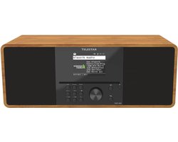 Radio Internet Telestar TOP 300 Holz avec lecteur CD Internet, DAB+, VHF (FM) USB, WiFi, radio Internet, DAB+, CD, Bluetooth