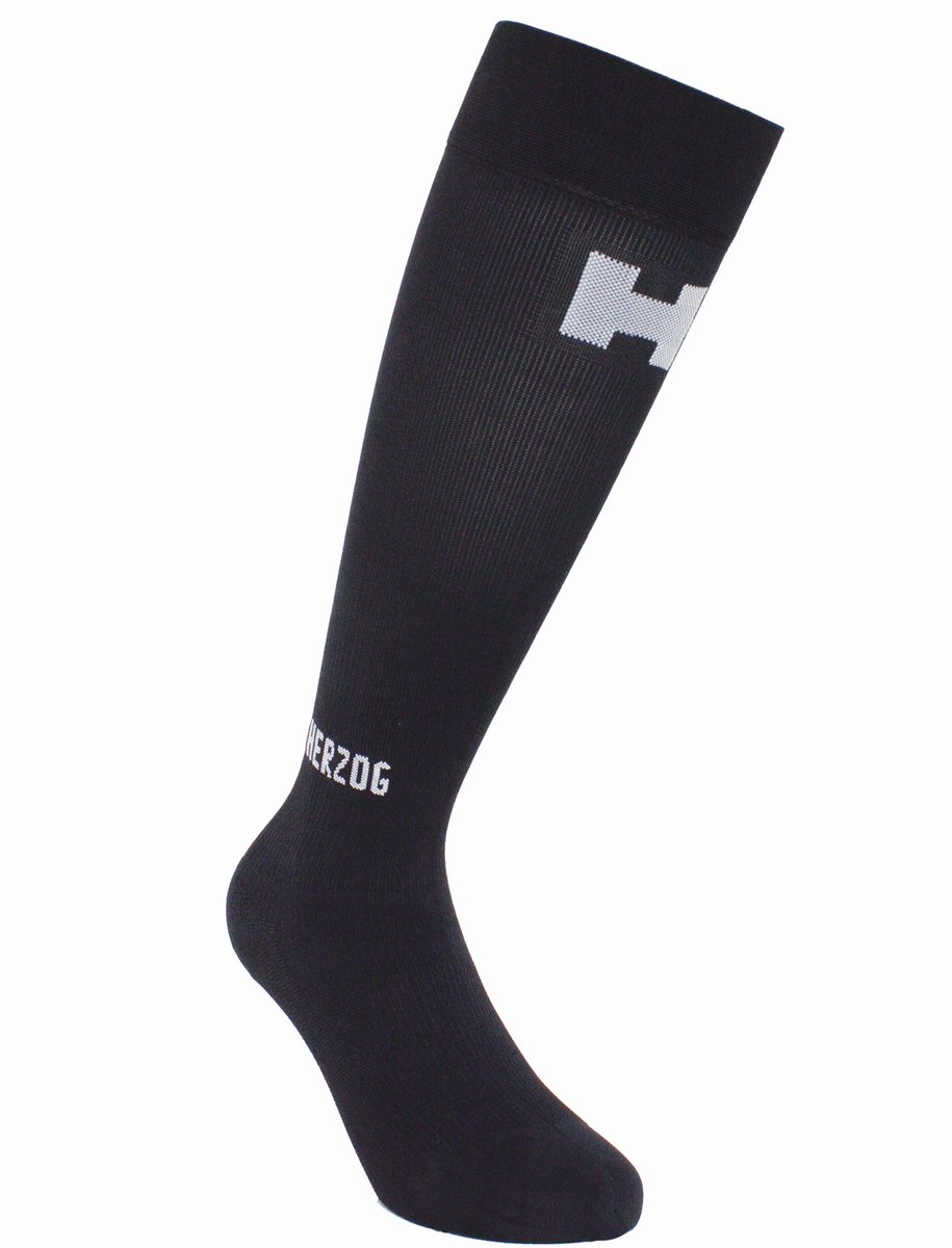 Herzog PRO Compressiekousen Maat VI - Zwart - 40-44 - Extra long