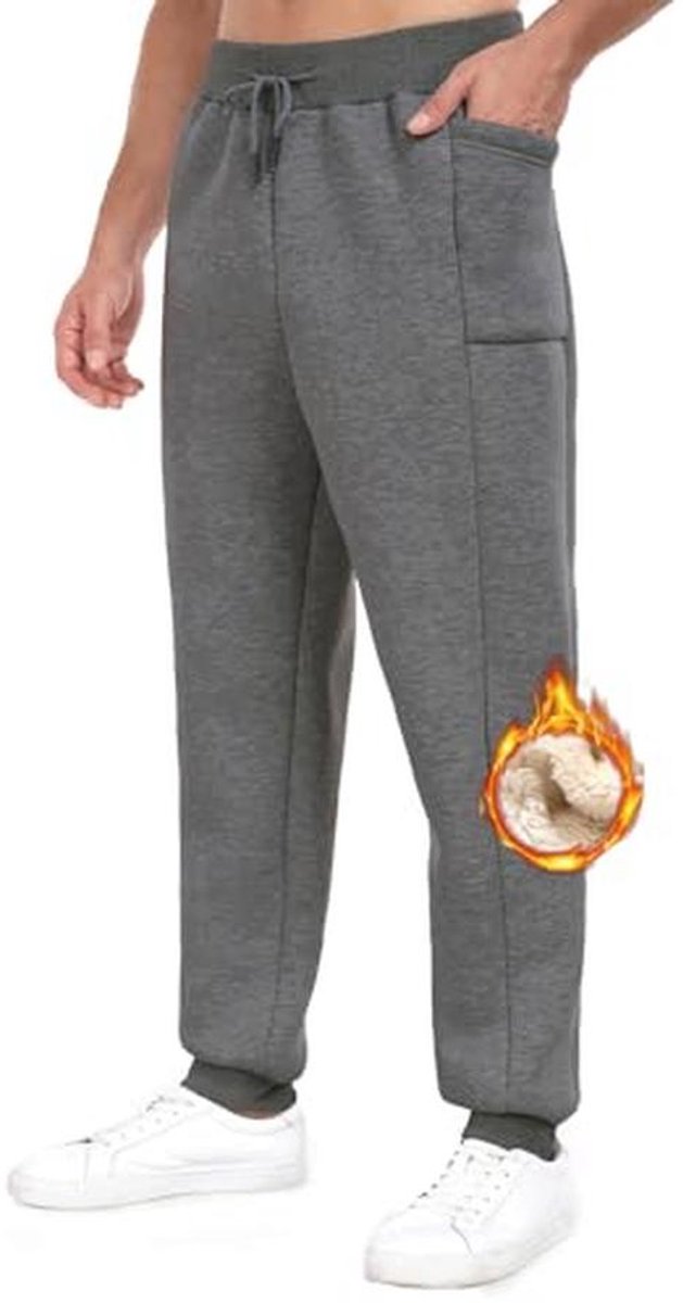 Zachte Fleece Joggingbroek voor Heren - Warme Katoenen Sportbroek met Zakken