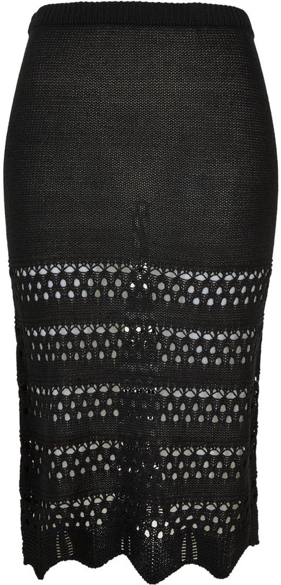 Urban Classics 3/4 Crochet Knit Rok M Zwart
