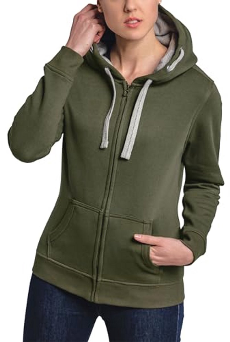 Dames Hoodie met Capuchon van Zacht Katoenmengsel