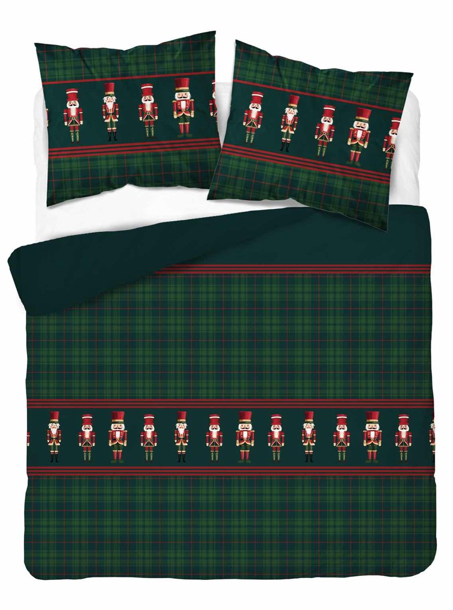 Kerst Dekbedovertrek Katoen 140x200 cm Gingerbread Winter Xmas Christmas Kerstboom