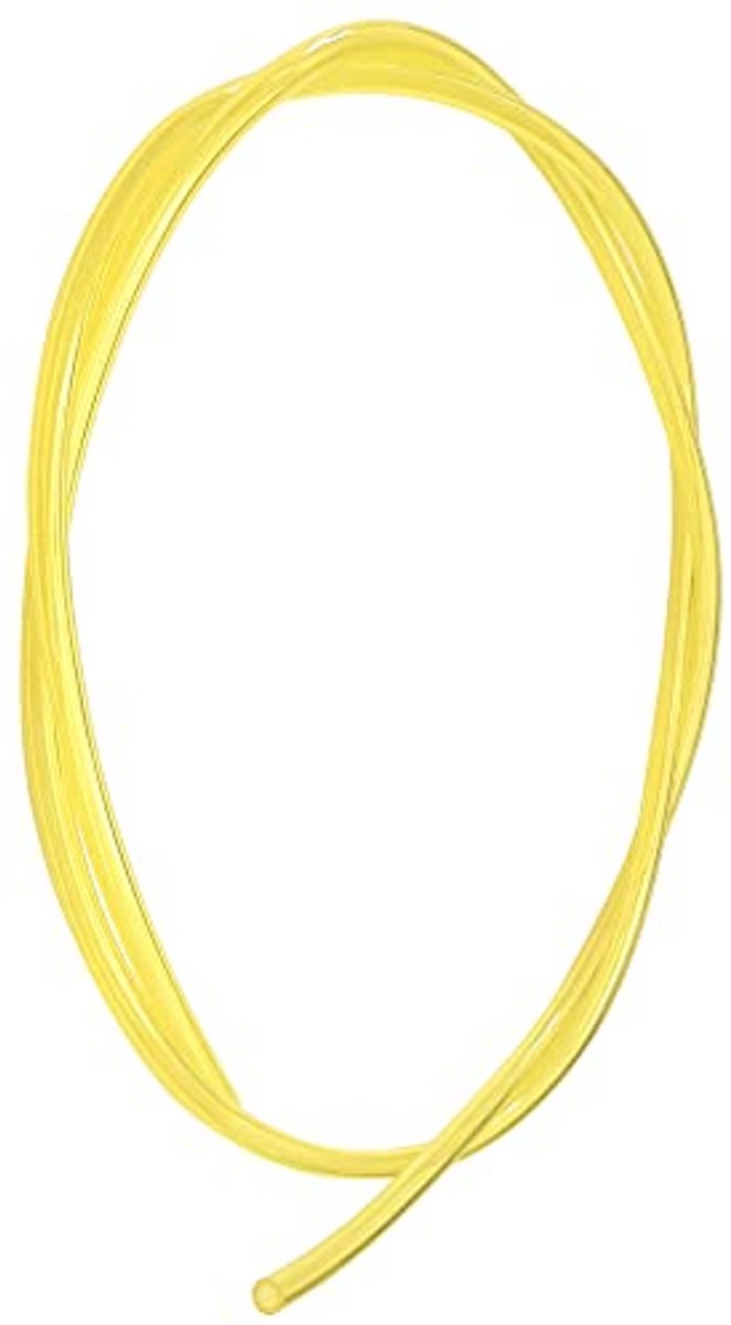 Geel Transparante Siliconen Brandstofslang 3 mm x 5 mm - 1 meter voor Trimmers, Grasmaaiers en Kettingzagen