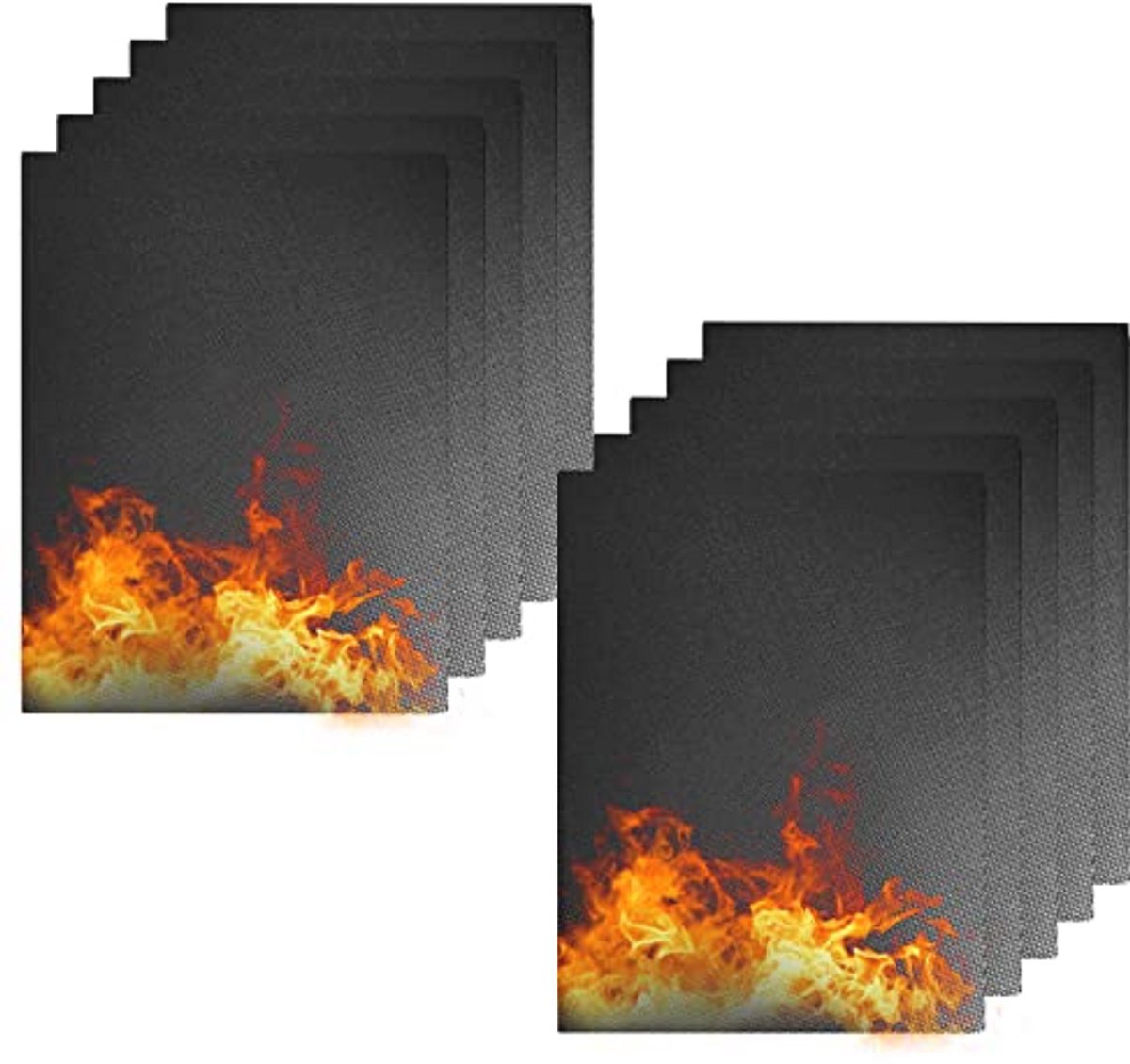 Grillmat voor gasgrill en houtskool, herbruikbaar, anti-aanbak, hittebestendig, voor barbecue en oven