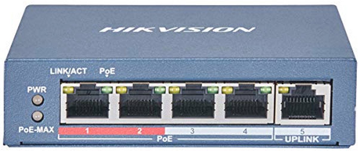 Unmanaged POE Switch 4 Poorten 10/100M met Uplink 100M