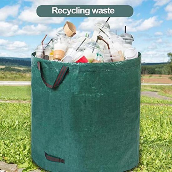 Extra Grote Herbruikbare Tuin Afval Zakken - 3 Pack - 137 Gallons Met Versterkte Handgrepen van Merkloos	 — afbeelding 4