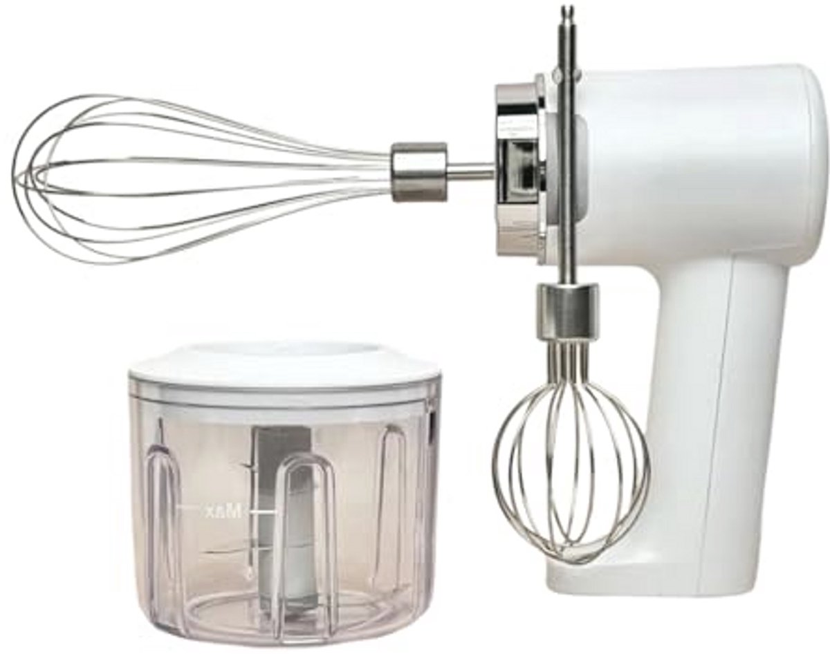 Draadloze 3-in-1 elektrische mixer met hakmolen en 3 snelheden