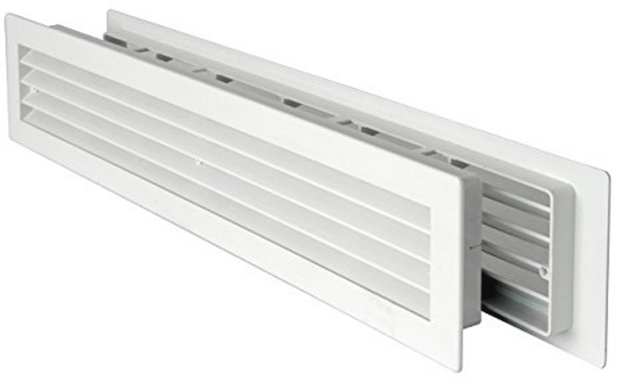 Rechthoekig Ventilatierooster van Kunststof 480 x 98 mm - Uittrekbaar en Duurzaam