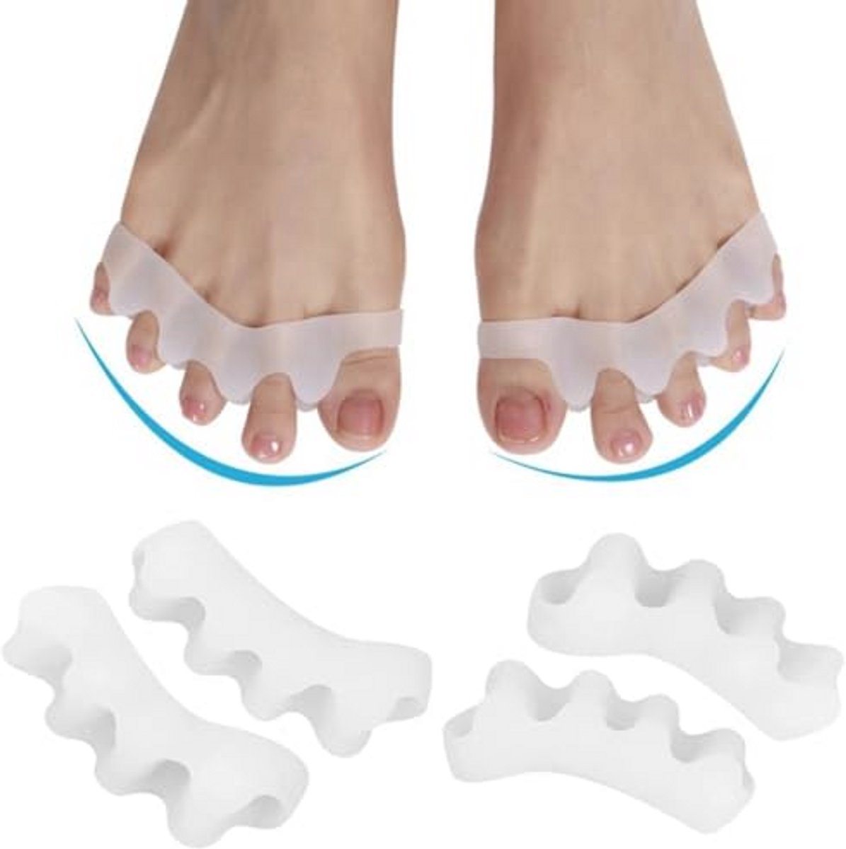 Teenslippers met Siliconen Teenspreiders - Pijnverlichting Voor Dames en Heren
