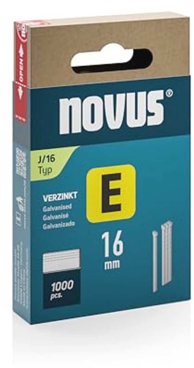 E-type J Nagelset 16 mm - Verzinkt Staaldraad met Kartonnen Verpakking