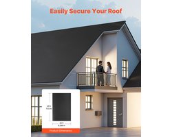 EPDM Dakbedekking - Dakfolie - Afmeting 6,096 x 7,62 m - Dikte 1,14 mm - Waterdicht en Weerbestendig - Voor Dak, Carport & Vijver - Duurzaam