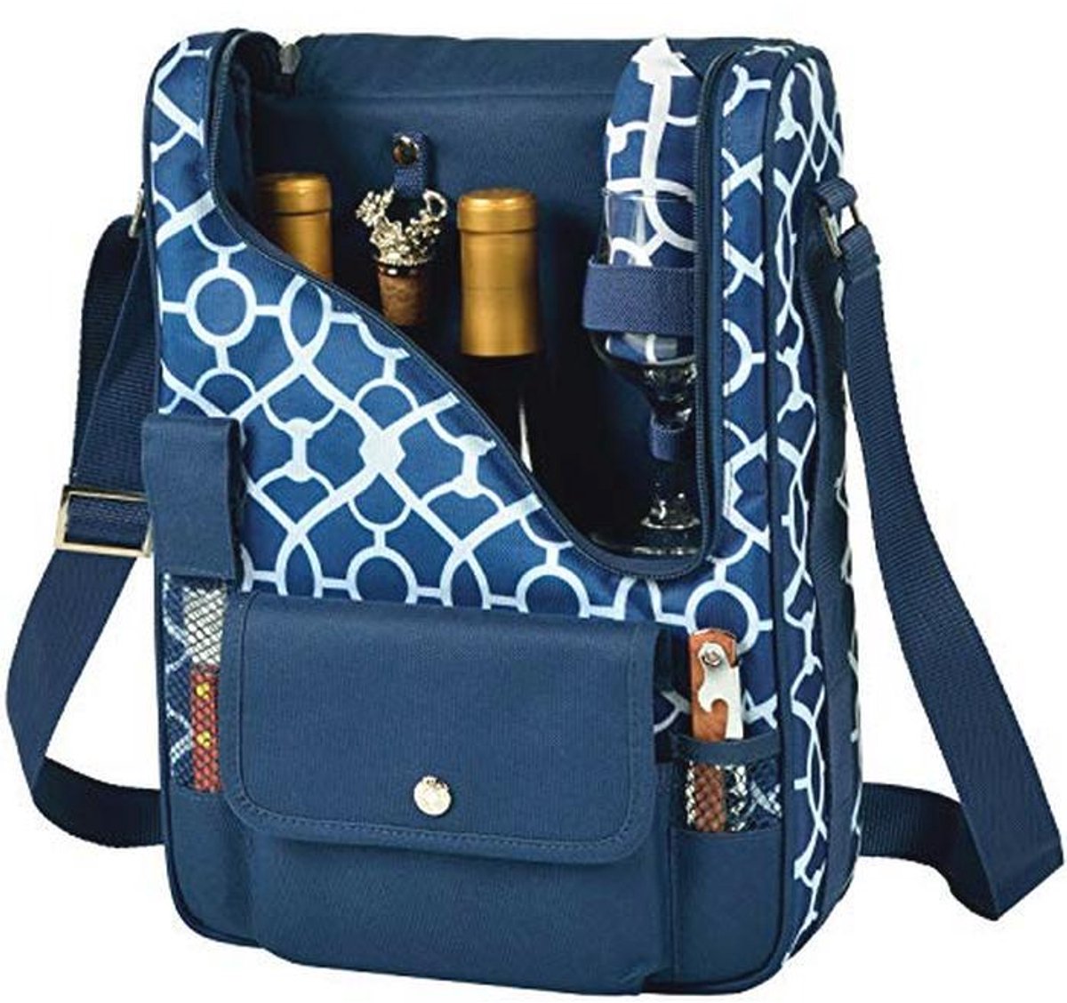 Deluxe Kaaskoeltas voor 2 Personen met Wijnglazen en Accessoires - Geïsoleerd en Stijlvol