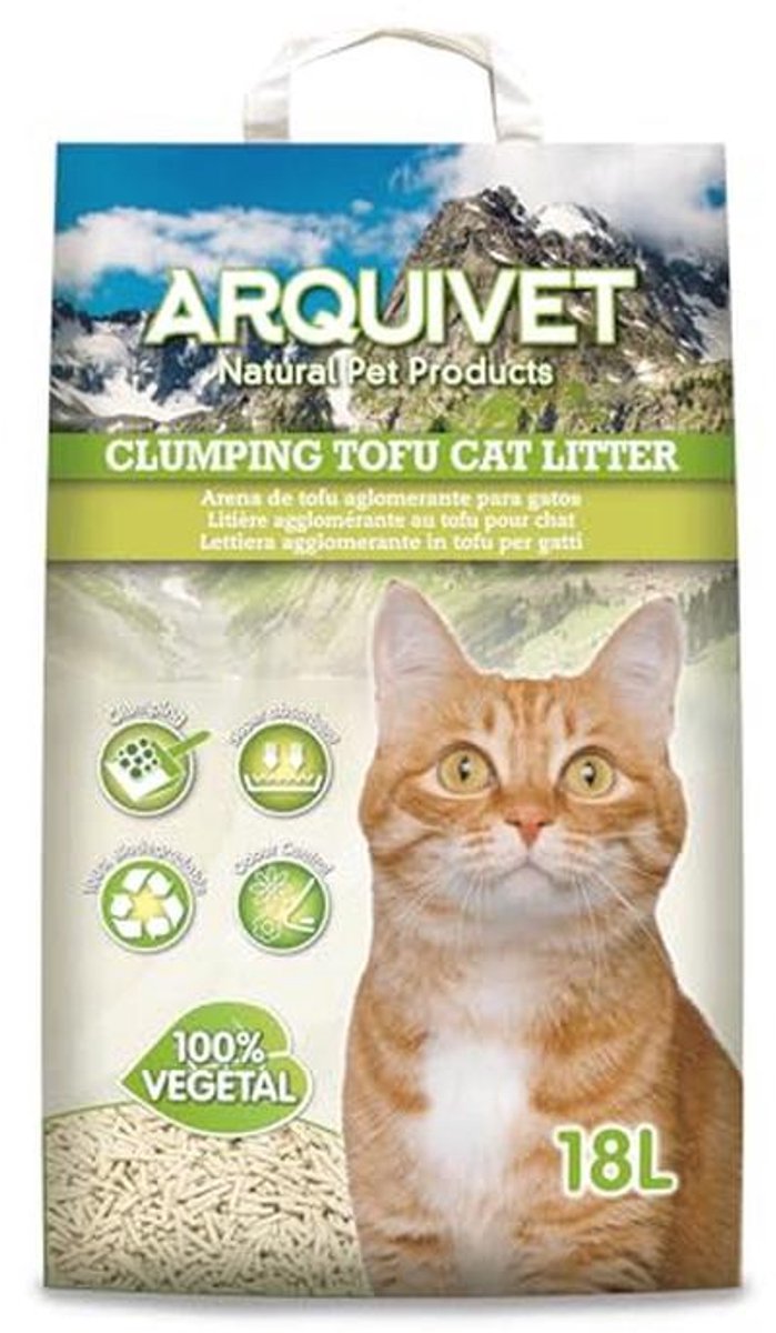 Tofu Kattenbakvulling, 18 l, bindmiddel en absorberend