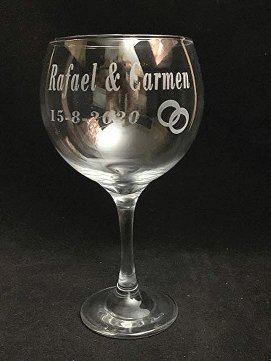 Gepersonaliseerd gin tonic glas met tekst naar keuze, 630 ml