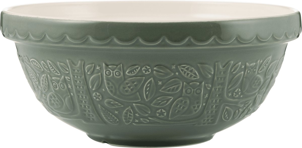 Beslagkom - 2,7L - In The Forest - bos - aardewerk - groen - 26cm