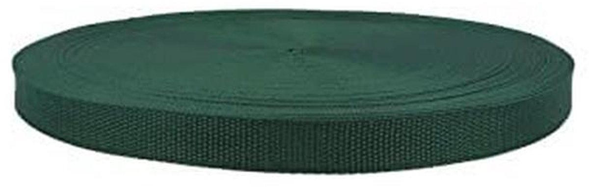5 Meter Gordel van 100% Polypropyleen voor Tassen - Donkergroen, 30 mm Breed