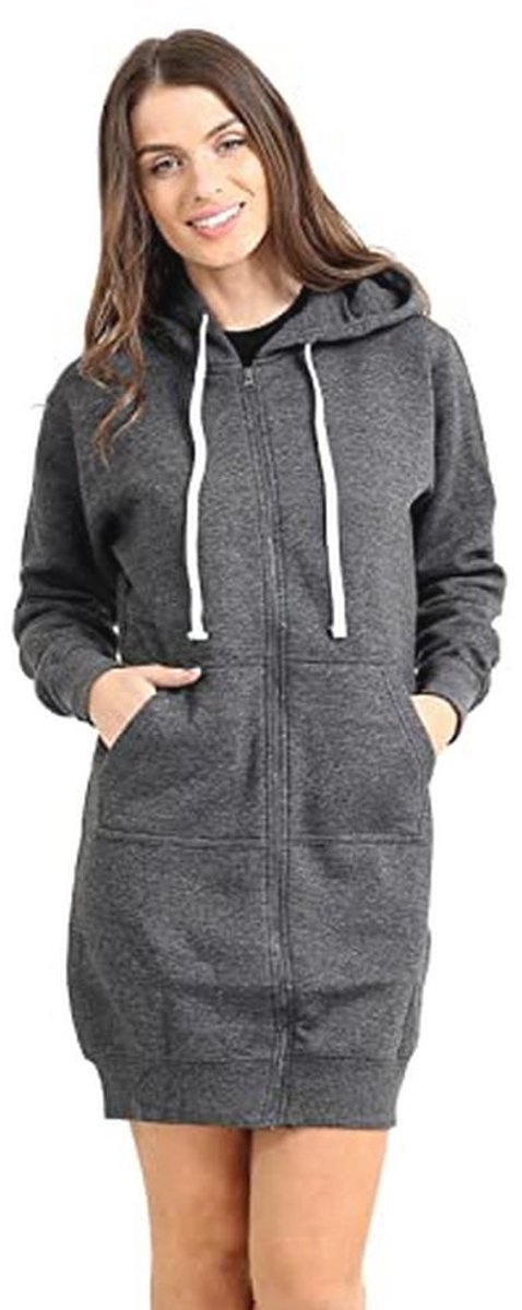 DAMES DAMES MEISJES LANGE HOODIE RITS FLEECE WARM | DAMES JAS STIJLVOL GERUIKT MET ZAK SWEATSHIRT CASUAL JUMPER TOP JURKEN S-3XL