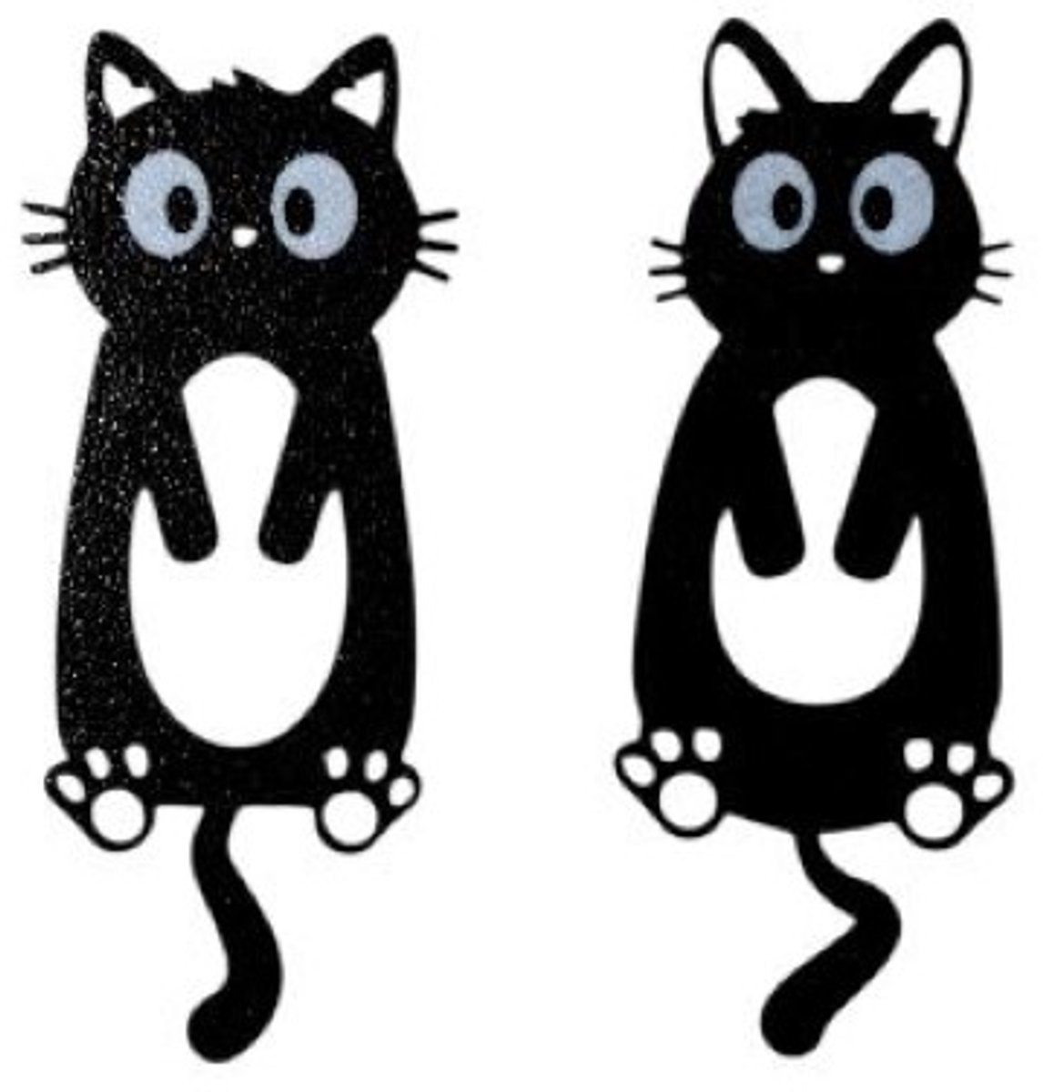 Boekenlegger - bladwijzer - bookmark - Nieuwsgierige kat set 2 stuks