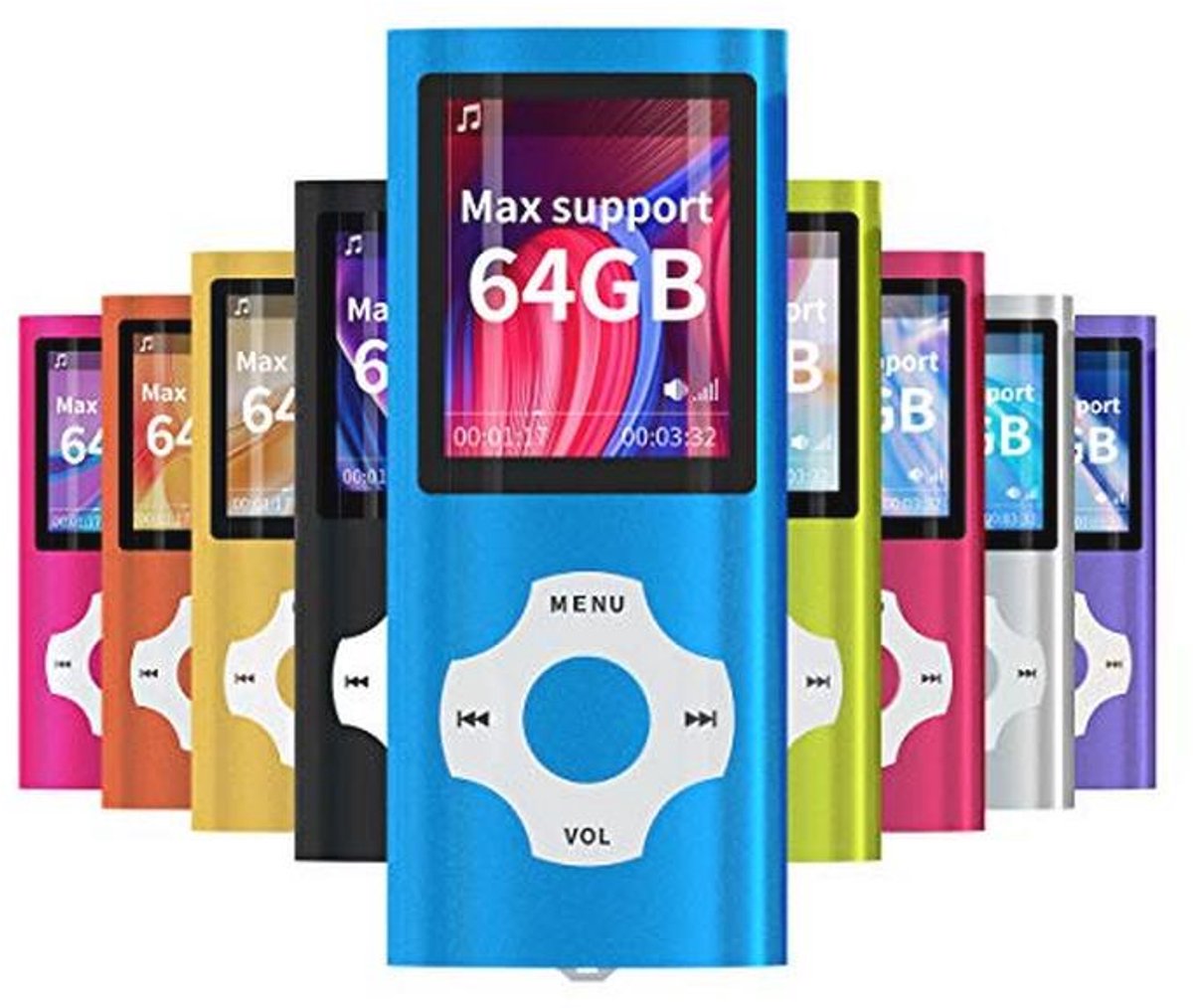 Draagbare MP3/MP4 speler met 1,8 inch LCD-scherm en 128 GB geheugenondersteuning