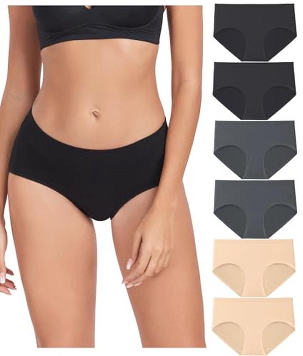 Ondergoed voor Vrouwen - Comfortabele Katoenen Slipjes met Volledige Dekking - 6 Pack