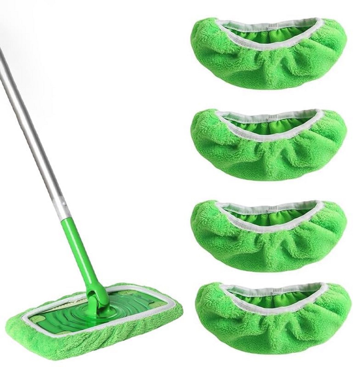 Herbruikbare Vloerdoeken Voor Swiffer Sweeper - 4 Stuks, Wasbaar en Duurzaam