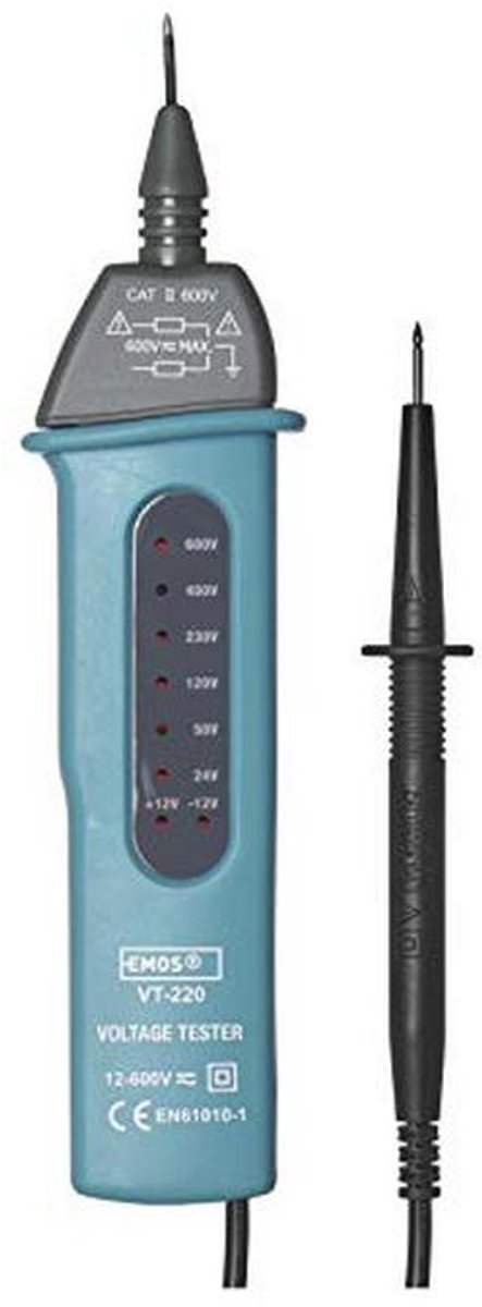 Spanningstester en Volt Tester tot 600V AC/DC met Polariteitsindicator