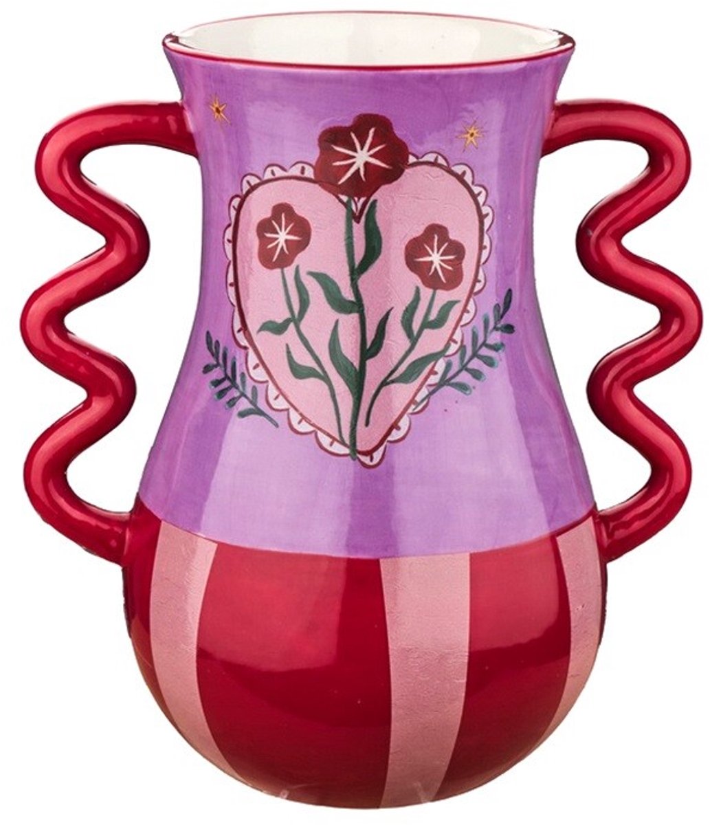 homebound by ky Aardewerk vaas floral Paars