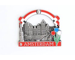 3D City Metalen Koelkast Magneten Land Vakantie Souvenir Londen Parijs NewYork Berlijn Dubai Amsterdam Rome Praag Milaan Barcelona Venetië (Amsterdam)