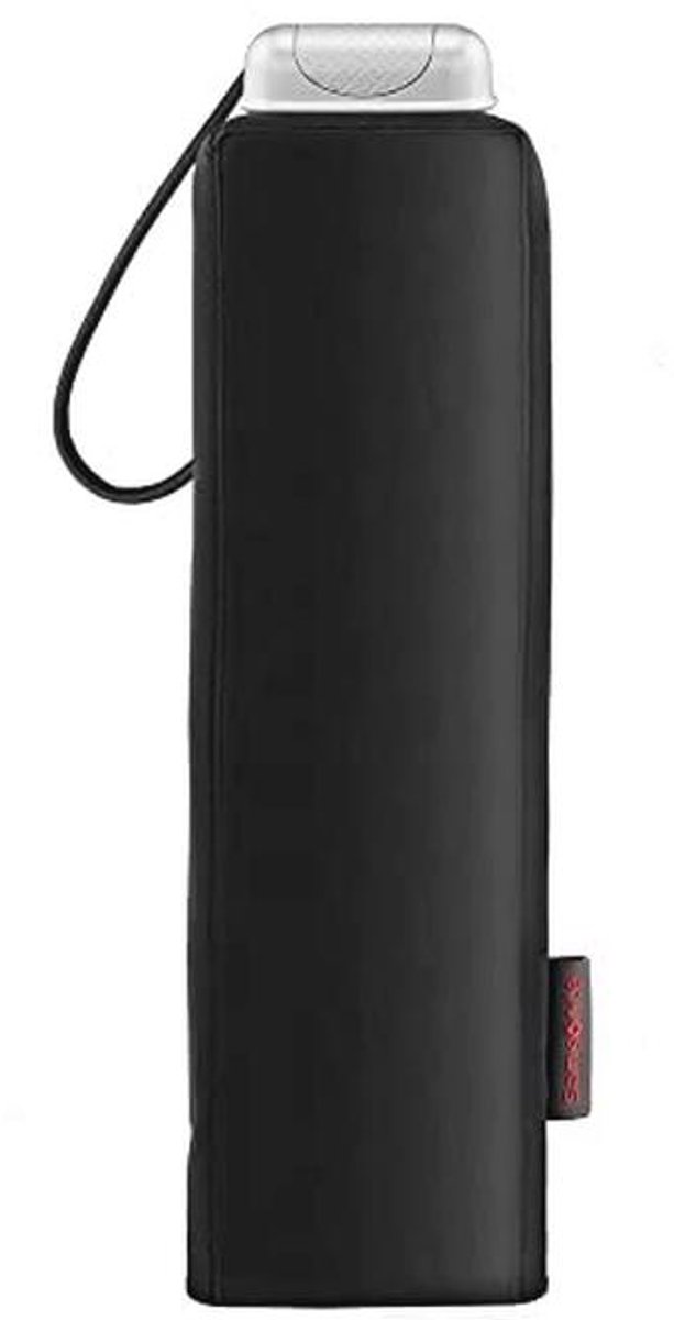 3 Section Manual Mini Flat Umbrella - Compact and Stylish Black Umbrella