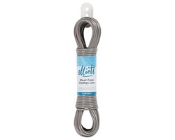 Sterke PVC gecoate waslijn van 15 meter - Weer- en roestbestendig, ideaal voor buiten